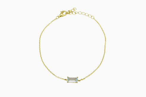 Ameya अमेय | Blauer Topas | Armband | 18K Vermeil Vergoldung